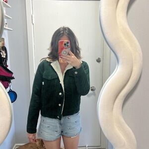 Quiksilver Sherpa Lined Corduroy Jacket size XS